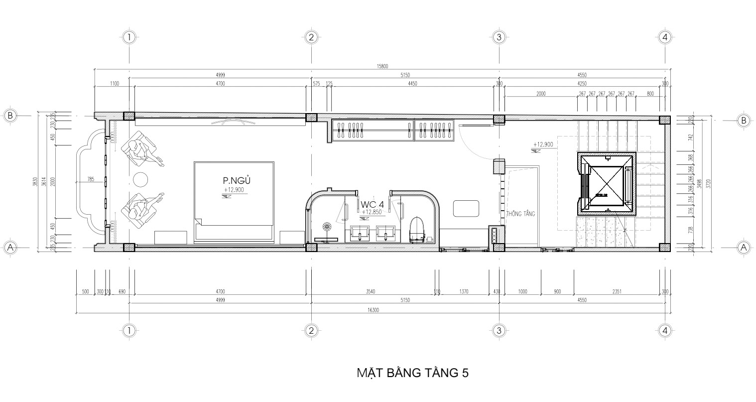 bản vẽ nhà phố 7 tầng 57m2 12