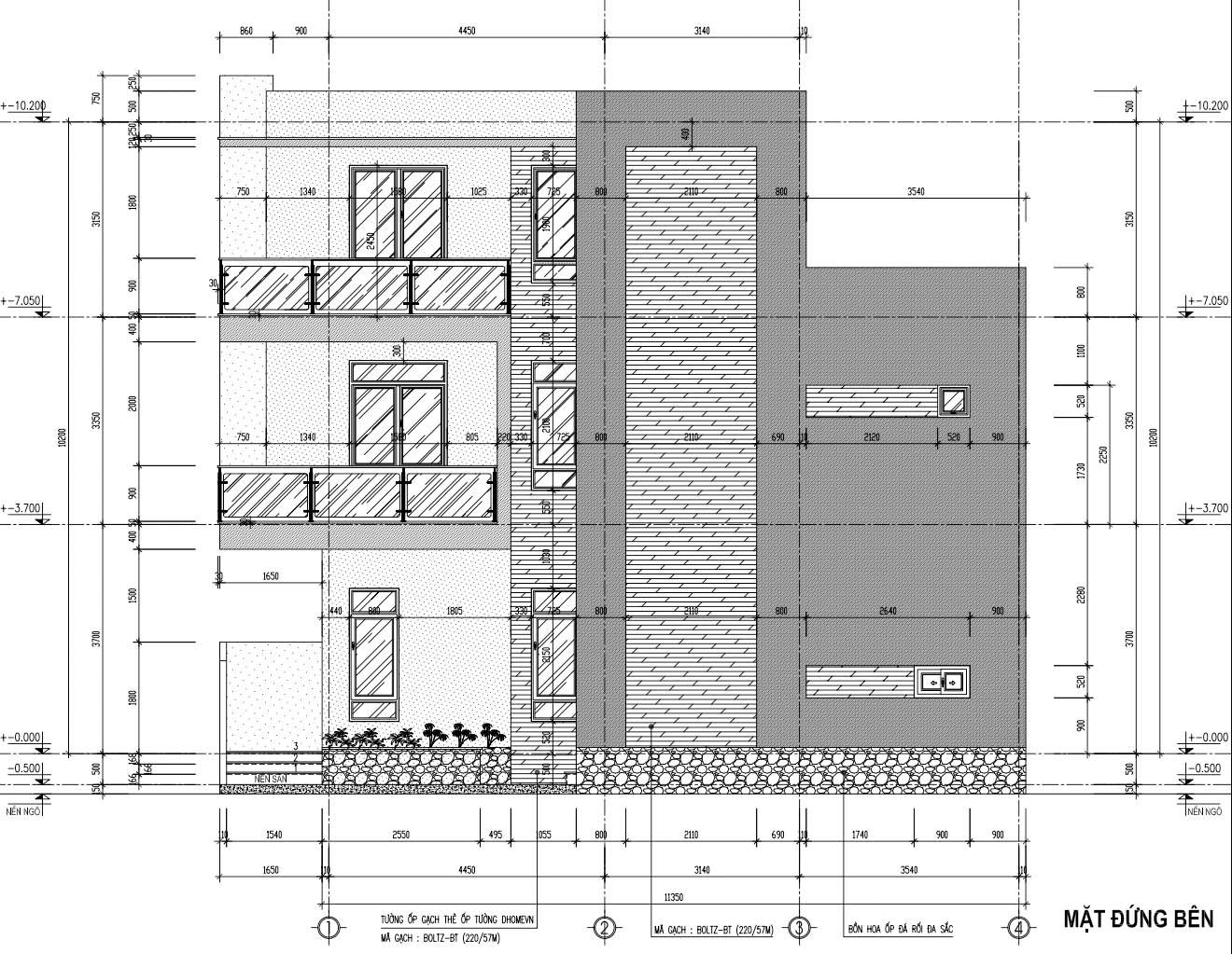 bản vẽ nhà 3 tầng 90m2 10