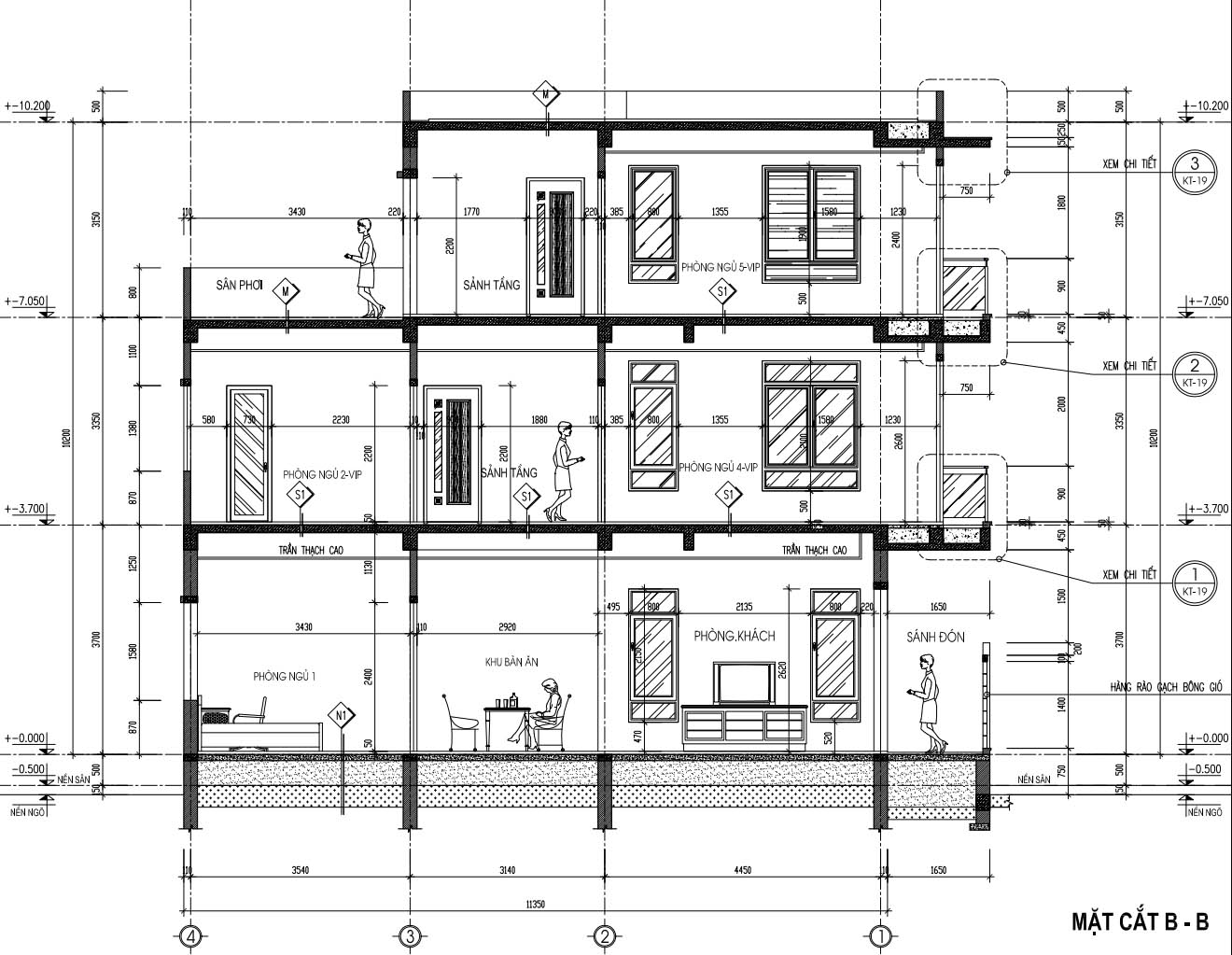 bản vẽ nhà 3 tầng 90m2 12