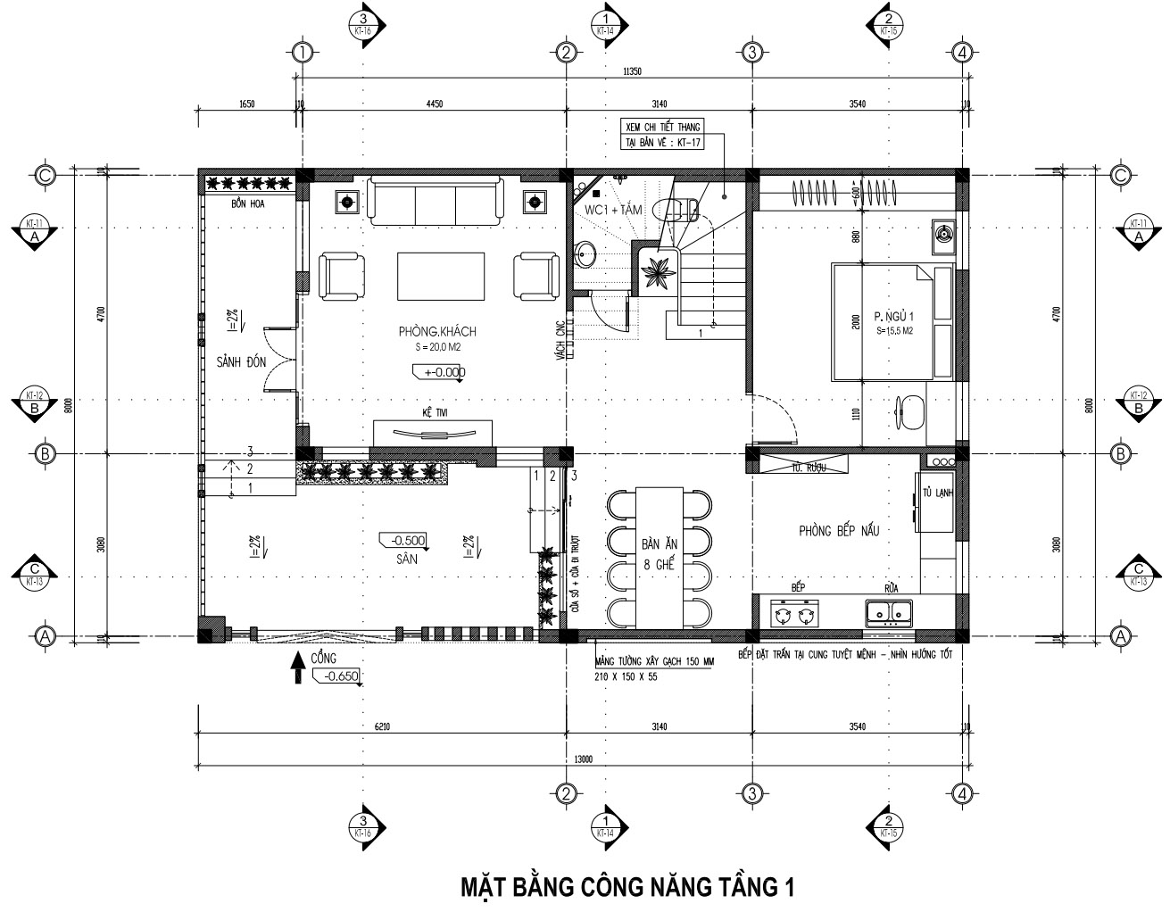 bản vẽ nhà 3 tầng 90m2 2