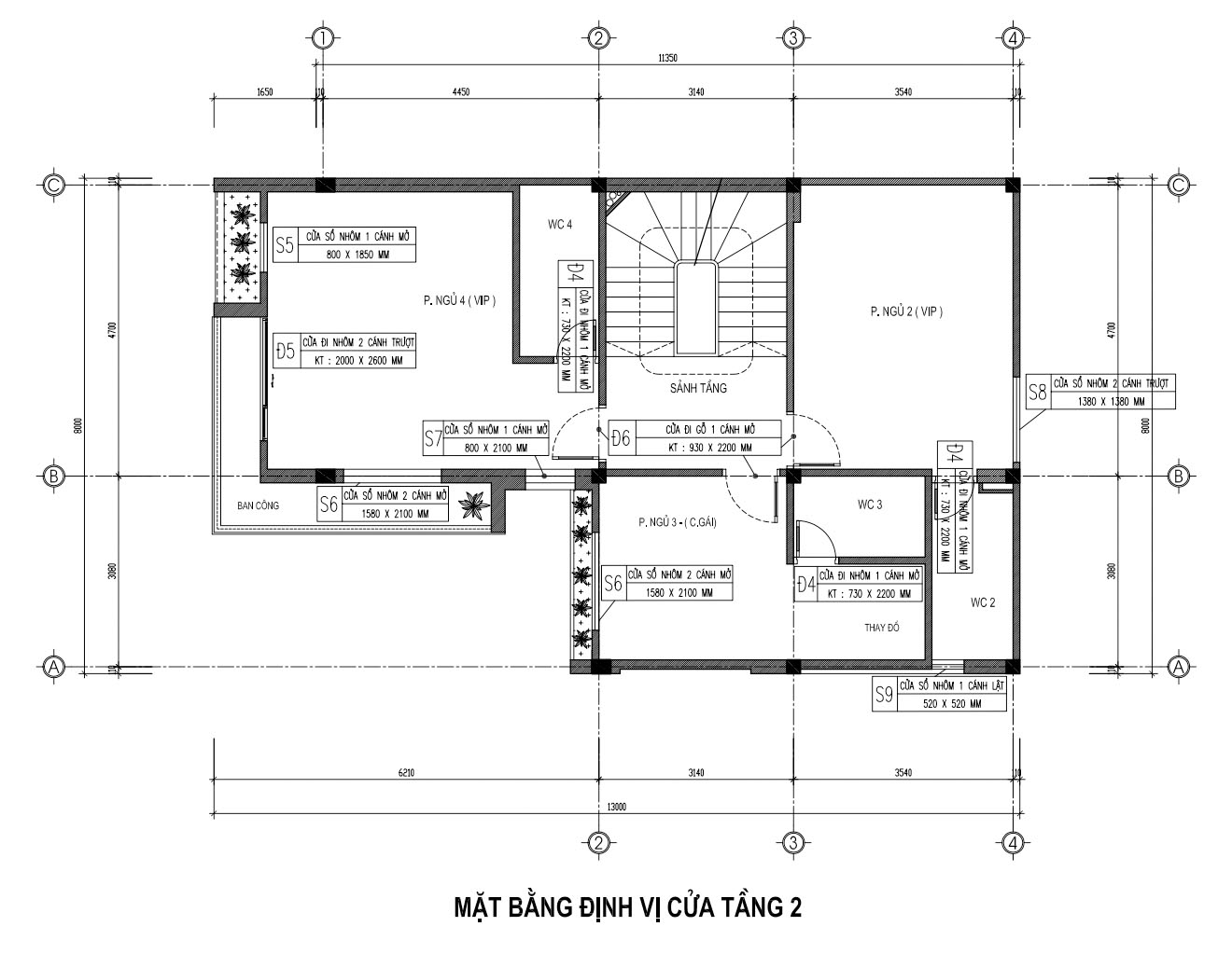 bản vẽ nhà 3 tầng 90m2 22