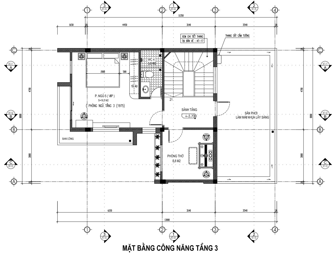 bản vẽ nhà 3 tầng 90m2 6