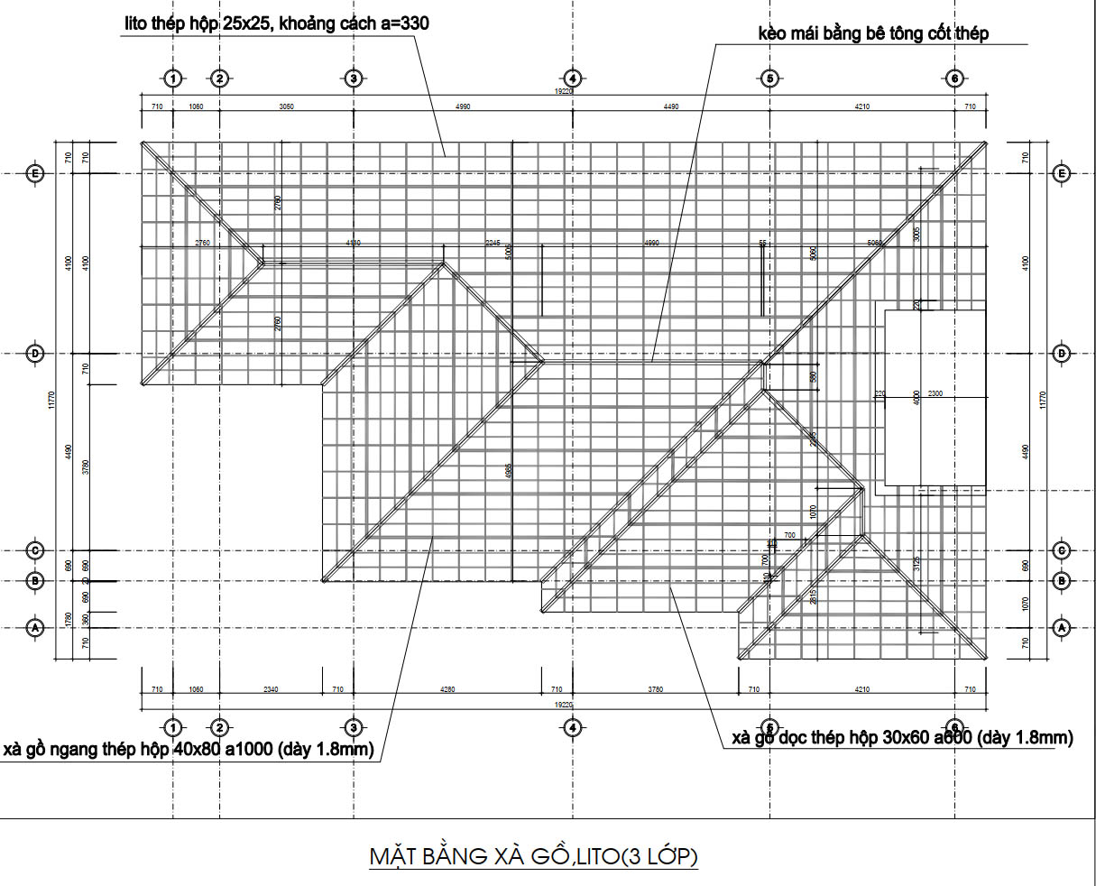 bản vẽ biệt thự tân cổ điển 2 tầng 10x20m 10