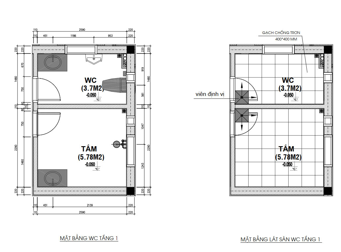 bản vẽ biệt thự tân cổ điển 2 tầng 10x20m 35