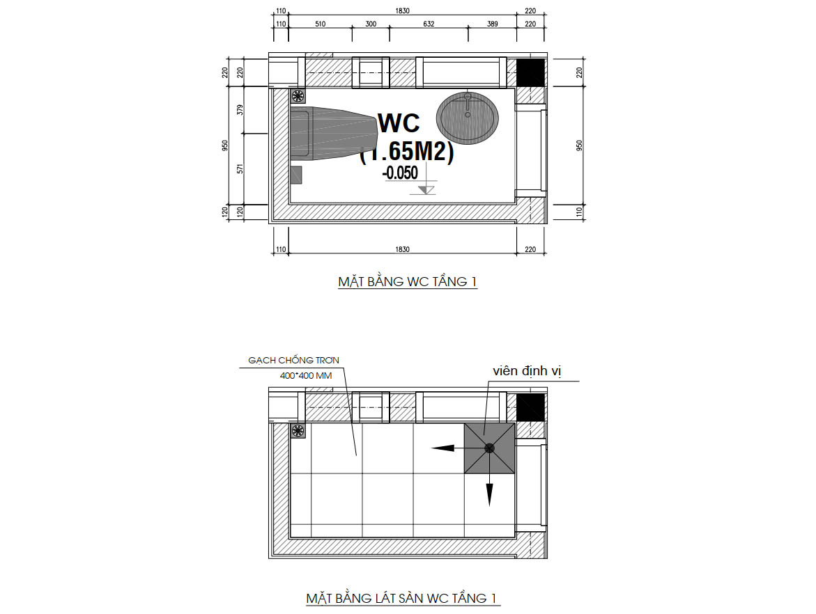 bản vẽ biệt thự tân cổ điển 2 tầng 10x20m 36