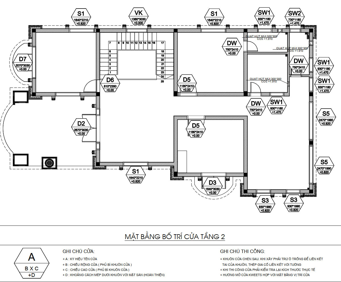bản vẽ biệt thự tân cổ điển 2 tầng 10x20m 41