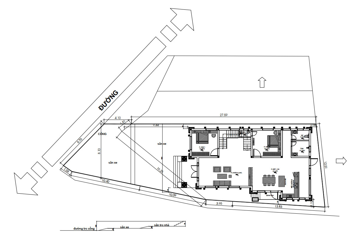 bản vẽ biệt thự tân cổ điển 2 tầng 10x20m 5