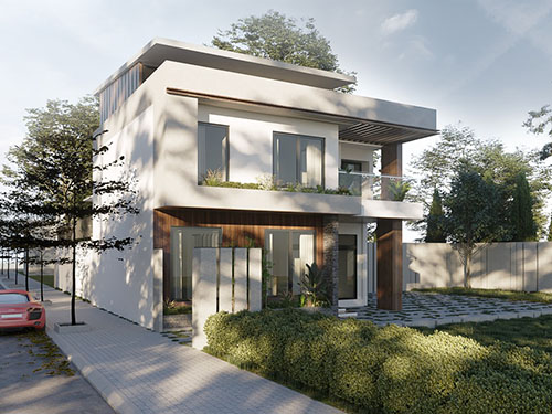 Mẫu biệt thự hiện đại 2 tầng 90m2