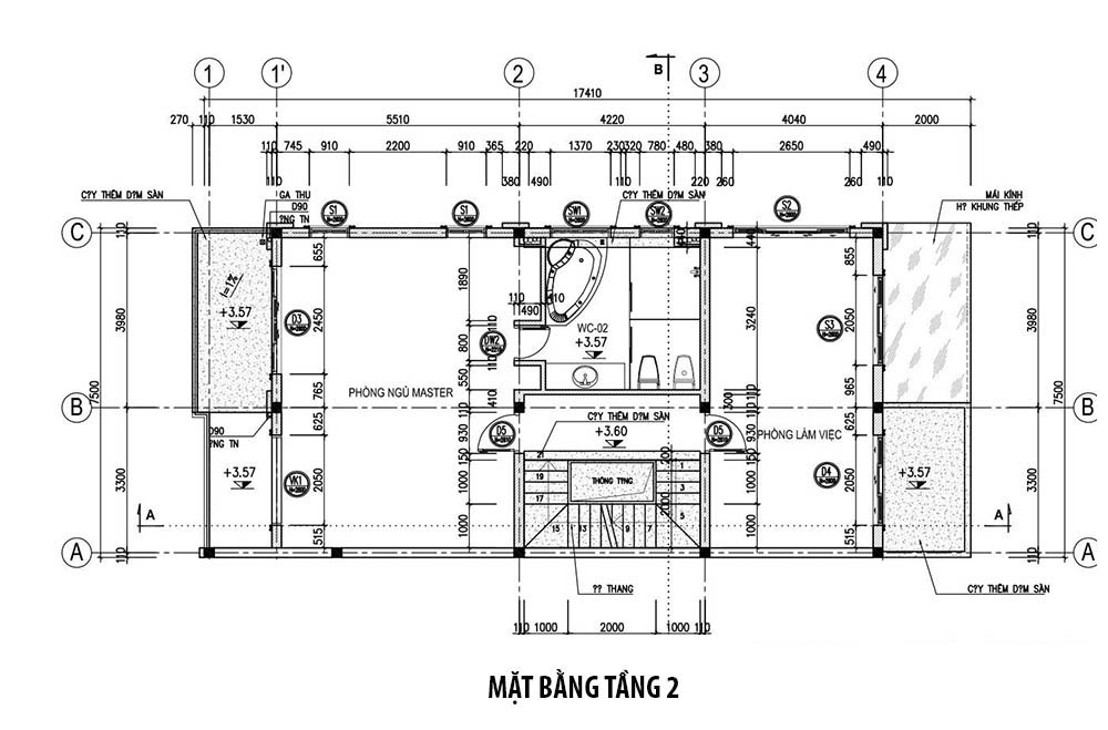 biet thu 3 tang 130m22