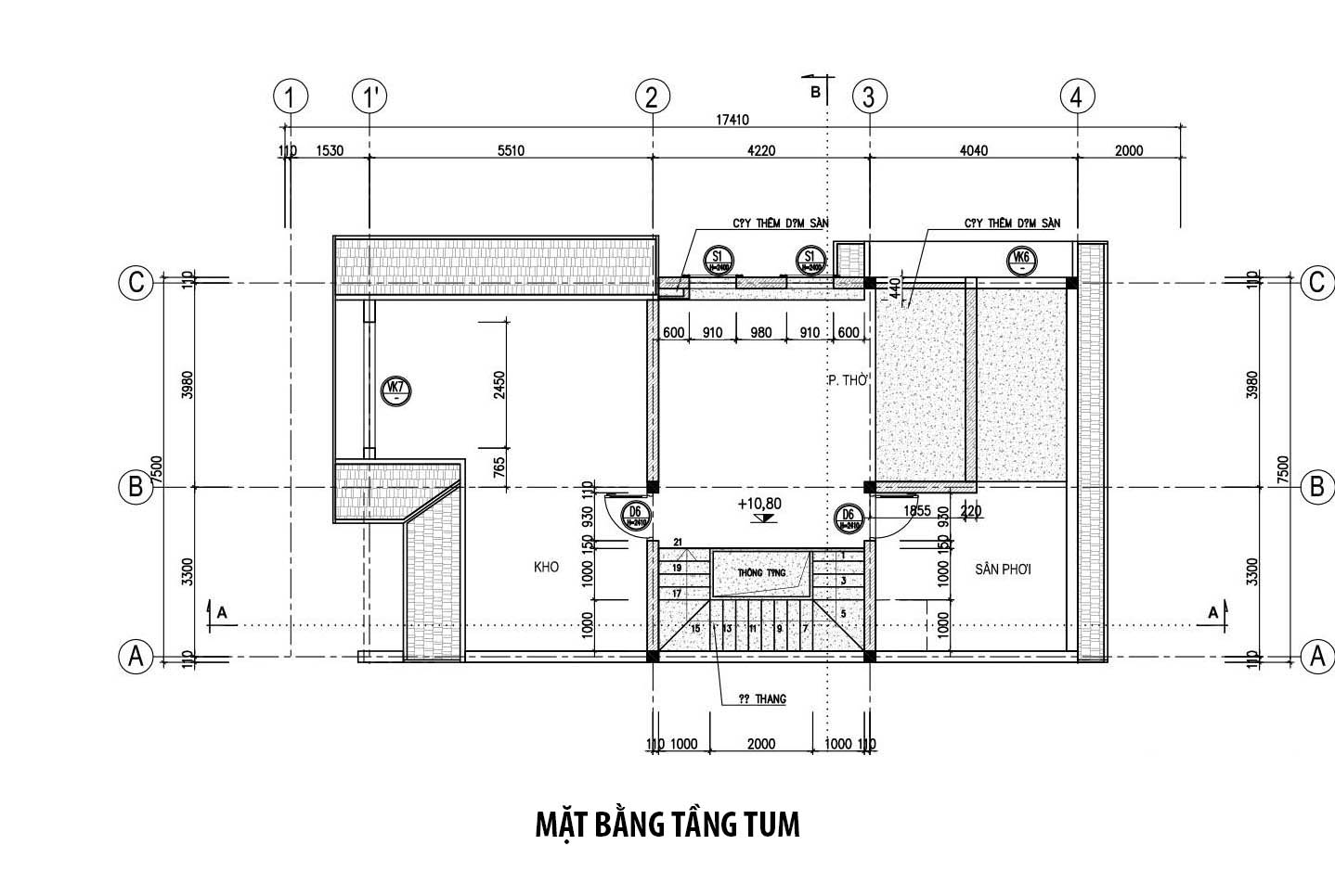 biet thu 3 tang 130m25