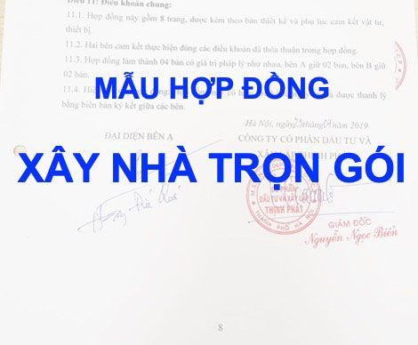 Hợp đồng xây nhà trọn gói