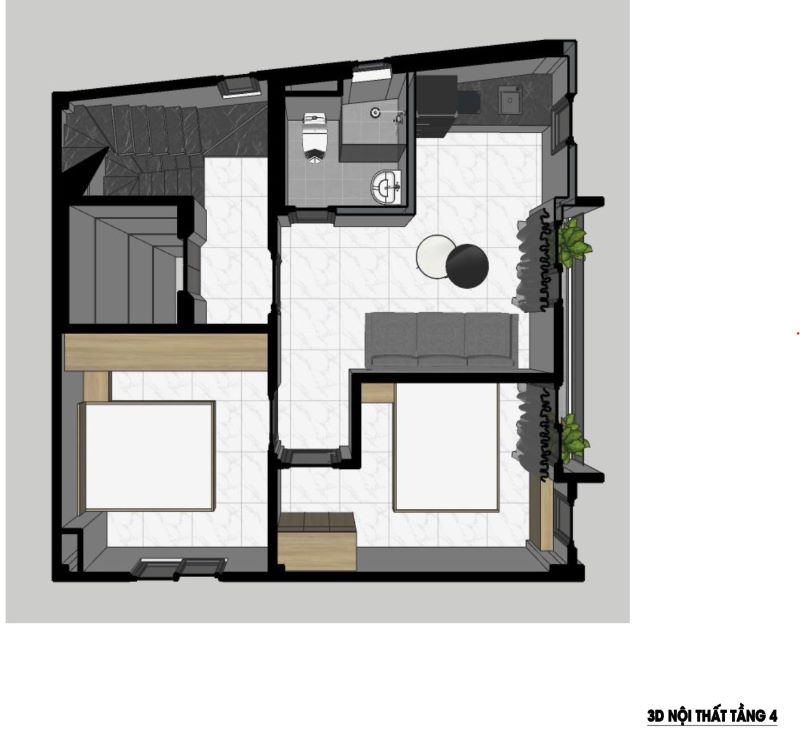 Bản vẽ nhà trọ 53m2 5 tầng có lửng 11