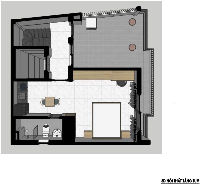 Bản vẽ nhà trọ 53m2 5 tầng có lửng 13