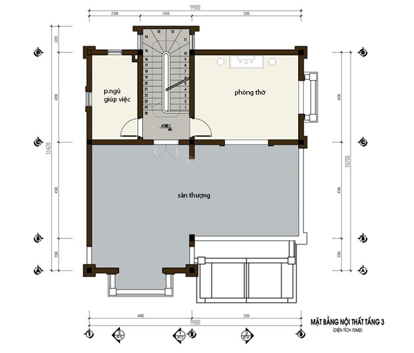 biet thu 3 tang 100m2 4