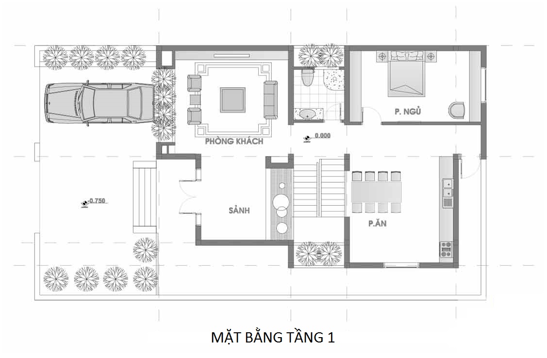 Biet thu 3 tang 120m2 4