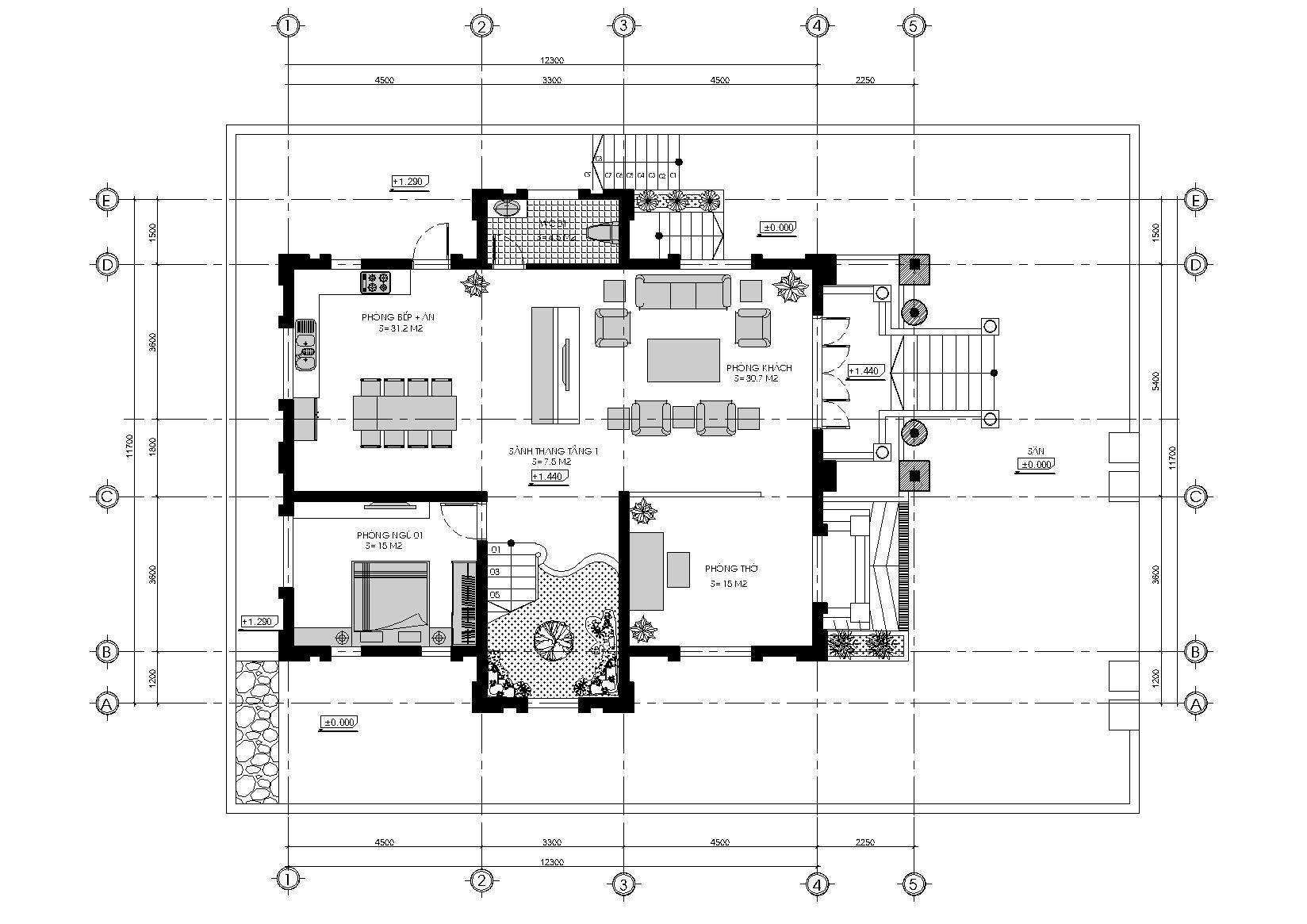 biet thu 3 tang 140m23