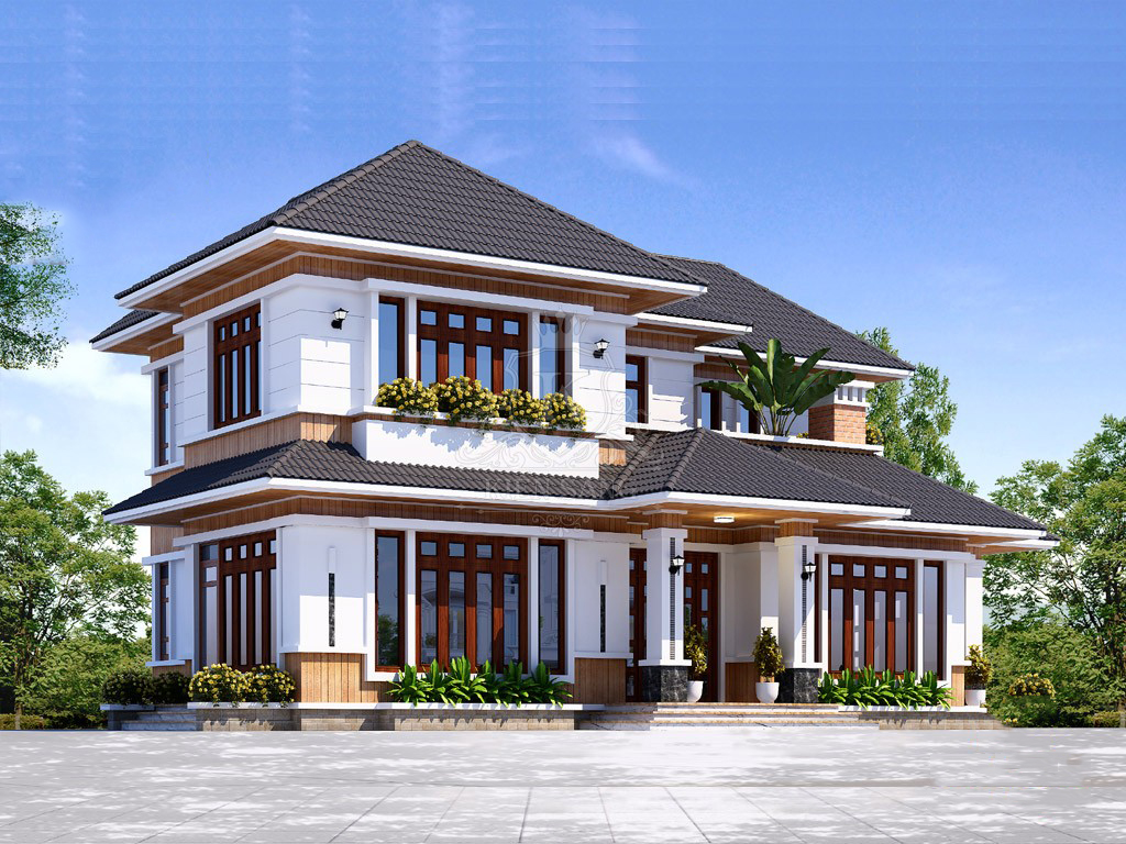 Biệt thự mái thái 2 tầng 250m2