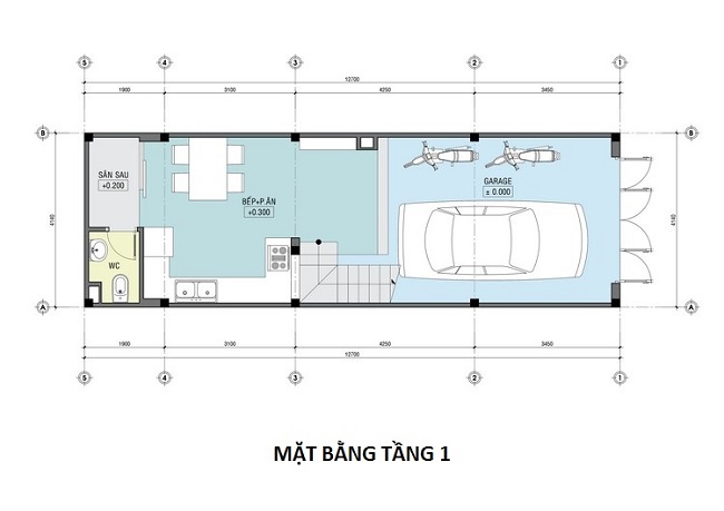 thiet ke nha pho 50m2 1 lung 3 tang 1