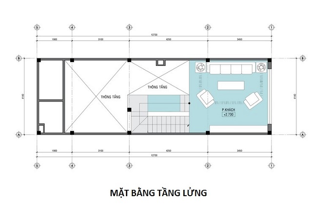 thiet ke nha pho 50m2 1 lung 3 tang 2