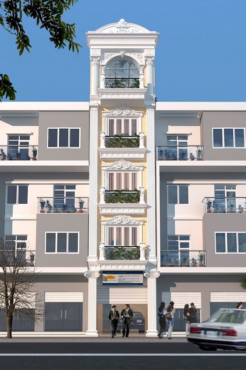 5 tang mau nha pho mat tien 4m 18