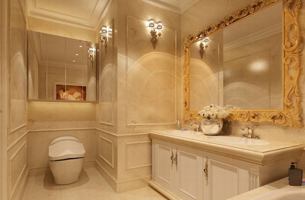 thiết kế nội thất phòng tắm biệt thự cổ điển
