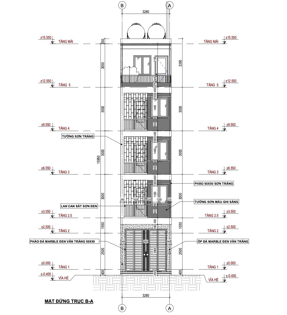 ban ve thiet ke nha pho 40m2 4 tang 1 tum9