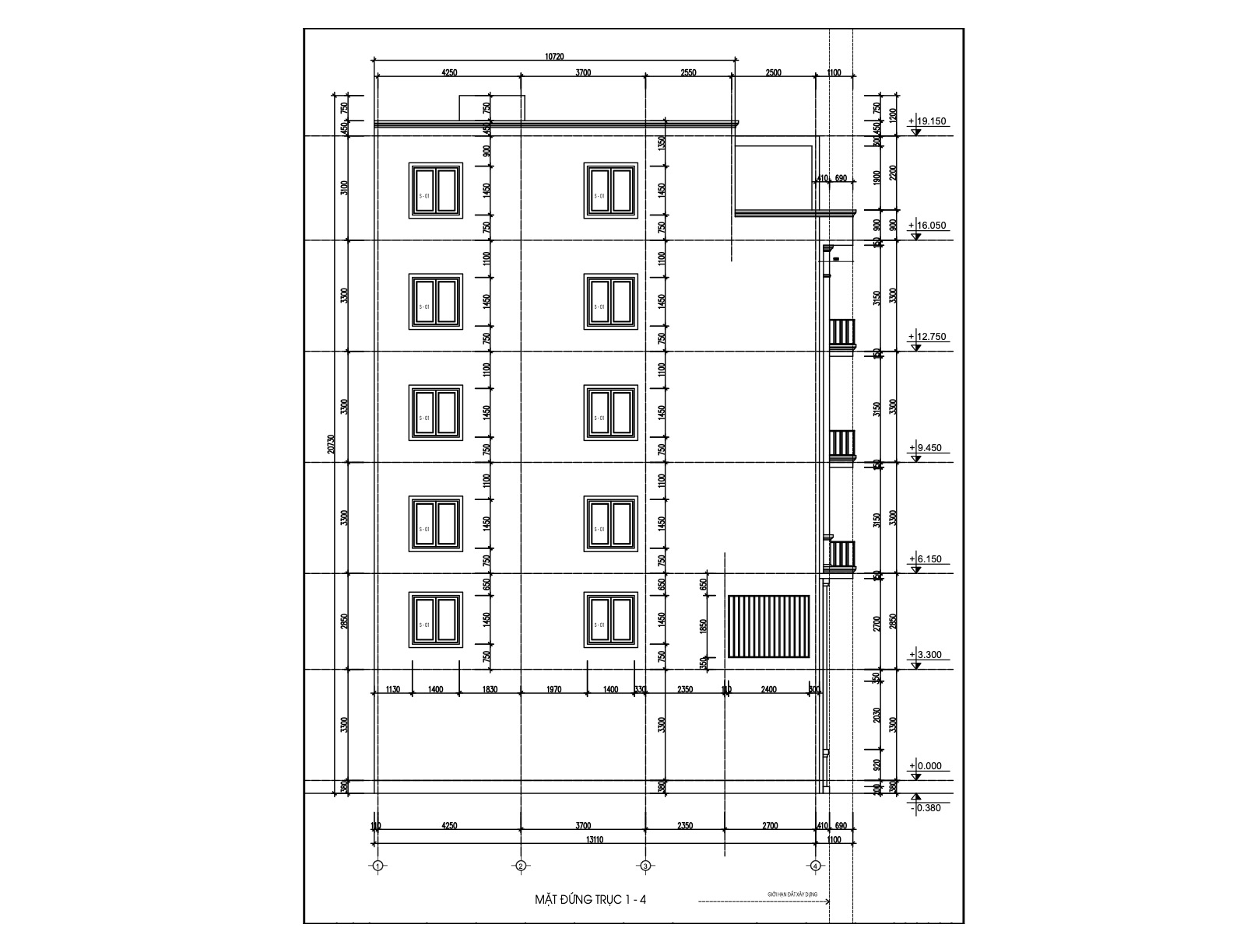 ban ve nha pho 5 tang 1 lung mat tien 4m8