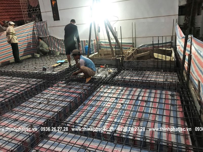 Hình ảnh thi công mái 3 nhà phố Mộ Lao 7