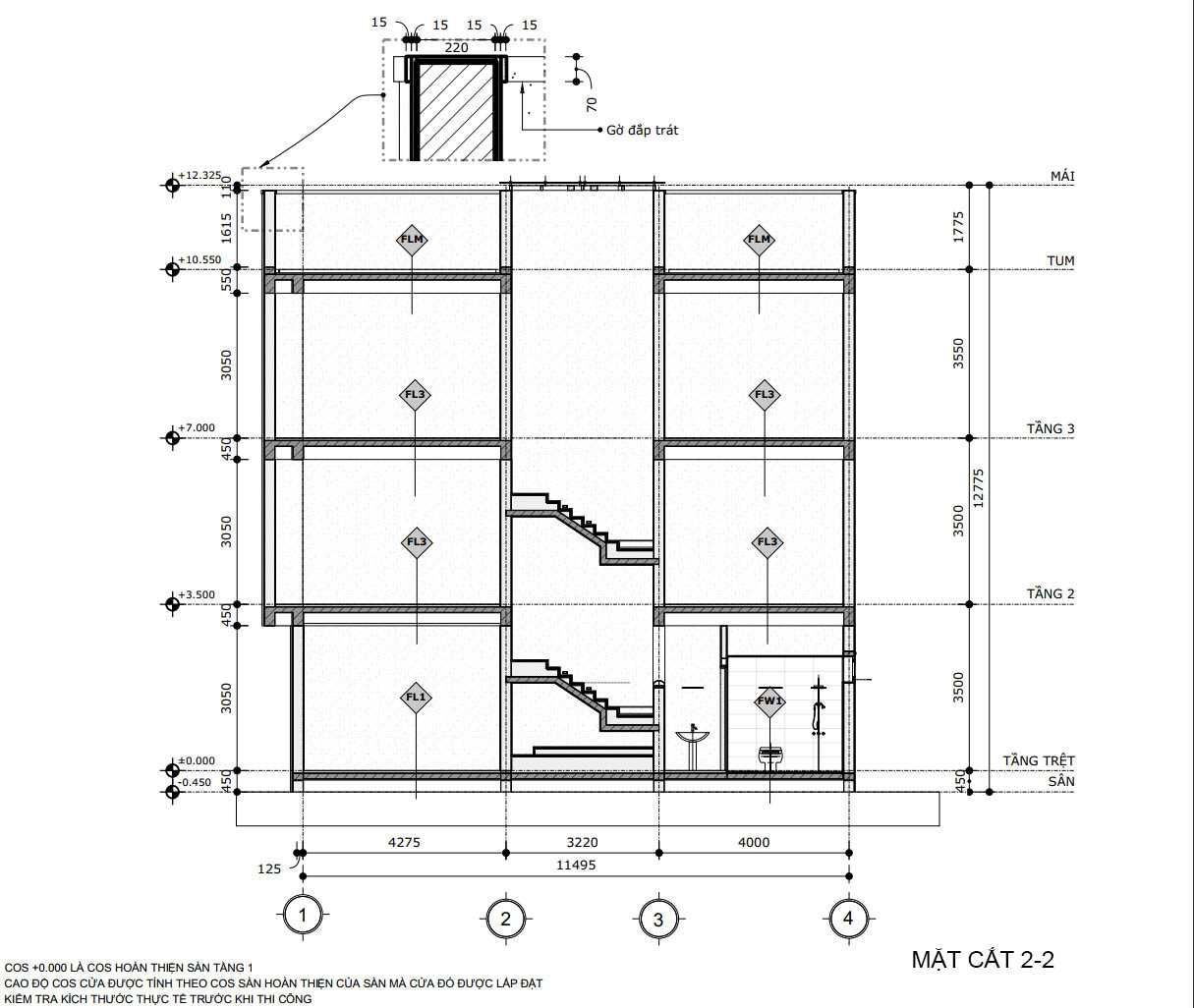 Bản vẽ nhà phố 3 tầng 100m2 14