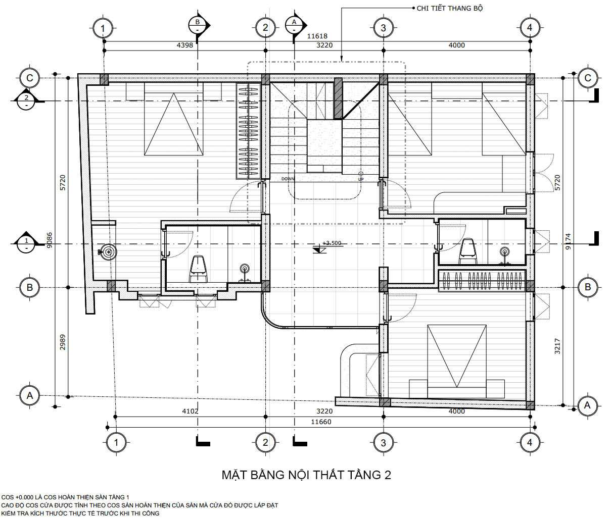 Bản vẽ nhà phố 3 tầng 100m2 6