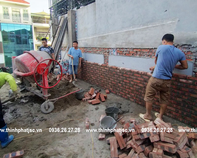 Hình ảnh thi công tháng 6 nhà chú Thi - Thanh Xuân