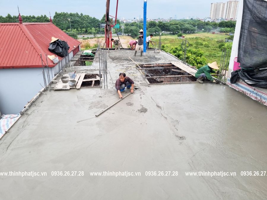 xây nhà trọn gói quận Long Biên Thạch Bàn đổ bê tông mái 3 3