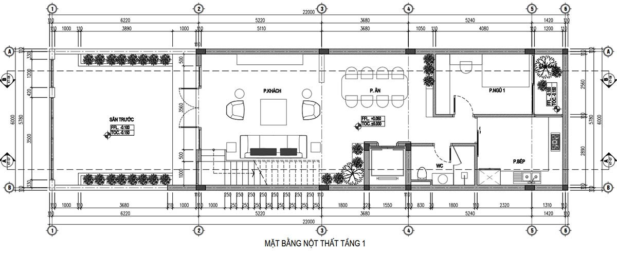 thi công trọn gói nhà phố 4 tầng tại Long Biên 2