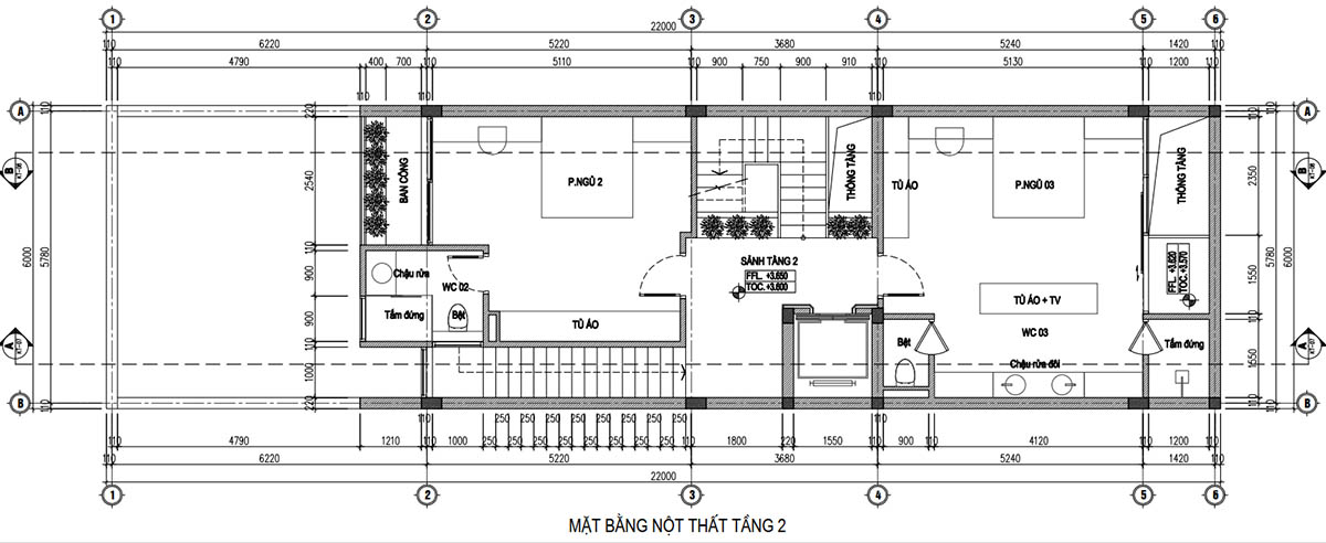 thi công trọn gói nhà phố 4 tầng tại Long Biên 3