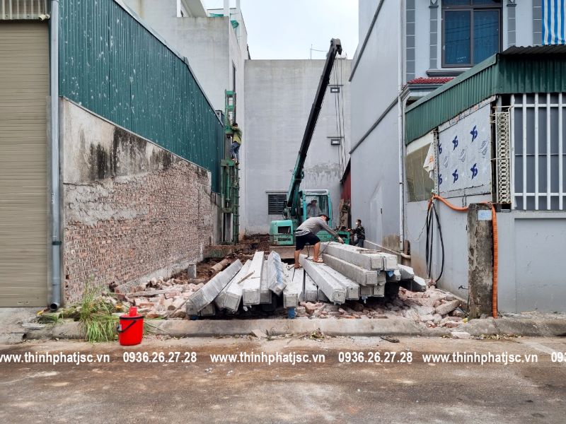 xây nhà trọn gói quận Long Biên anh chuyền ép cọc 1