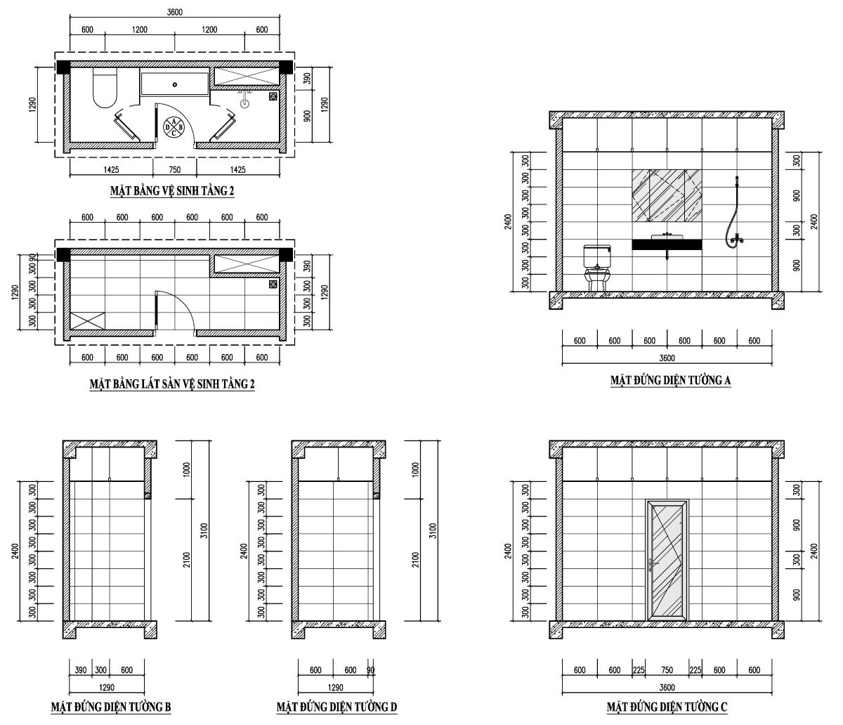 bản vẽ nhà phố 50m2 3 tầng 1 tum 22