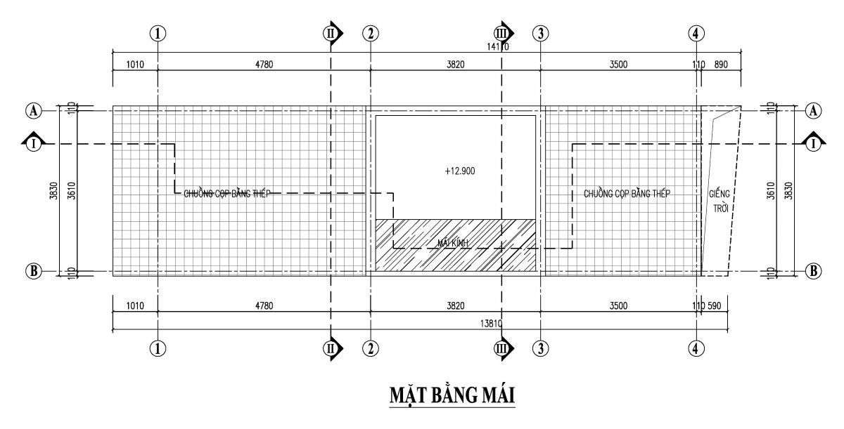 bản vẽ nhà phố 50m2 3 tầng 1 tum 5