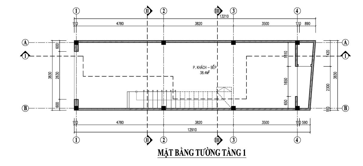 bản vẽ nhà phố 50m2 3 tầng 1 tum 7