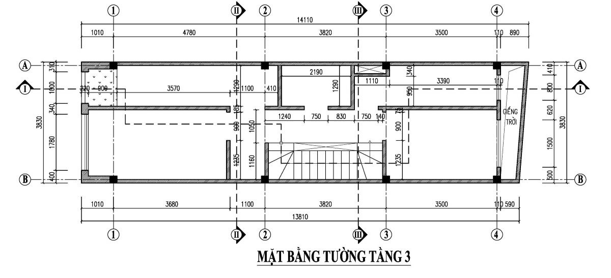 bản vẽ nhà phố 50m2 3 tầng 1 tum 9