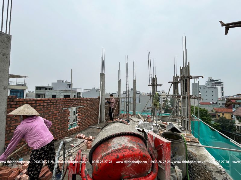 xây nhà trọn gói quận Hoài Đức tiến độ công trình kim chung 26 09 2024 13