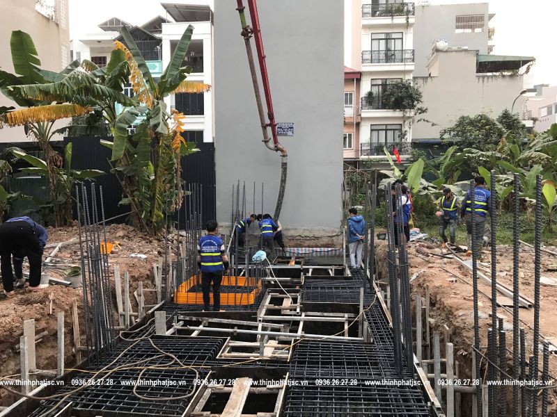 xây nhà trọn gói quận Hà Đông anh long yên nghĩa móng 12