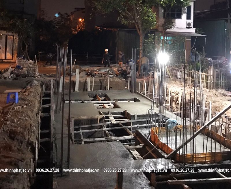 xây nhà trọn gói quận Hà Đông anh long yên nghĩa móng 13