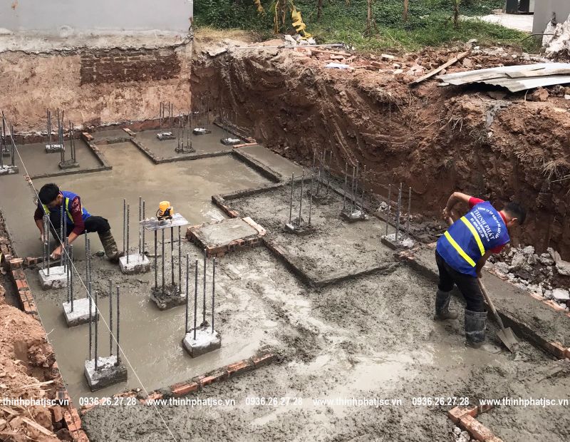 xây nhà trọn gói quận Hà Đông anh long yên nghĩa móng 3