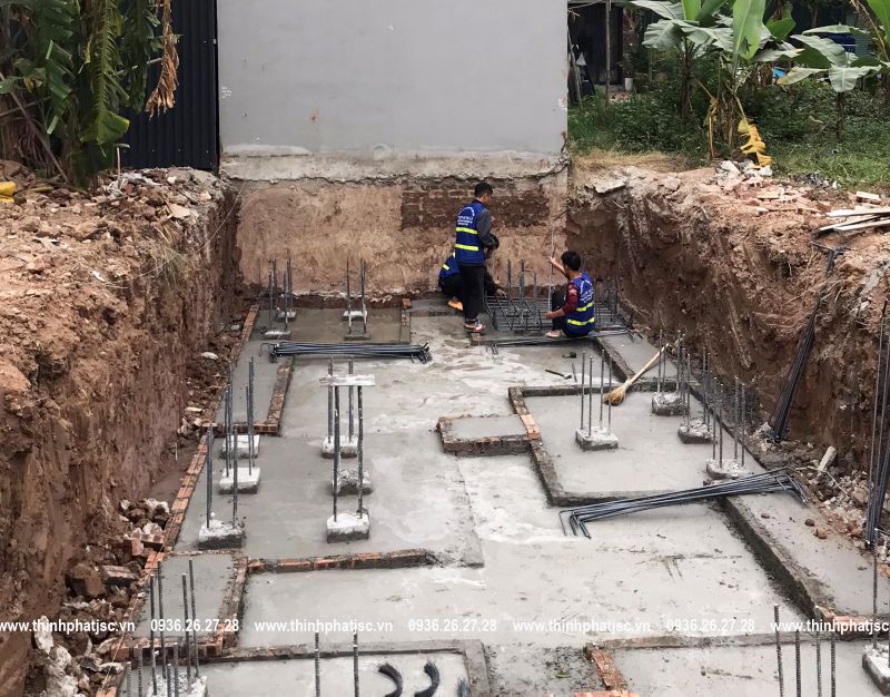 xây nhà trọn gói quận Hà Đông anh long yên nghĩa móng 4