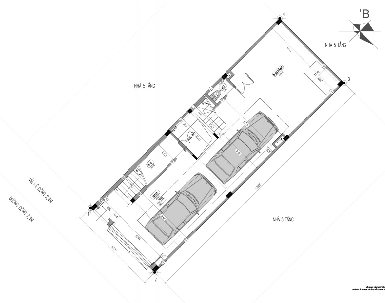thiết kế nhà phố hiện đại 5 tầng mặt tiền 6m 3