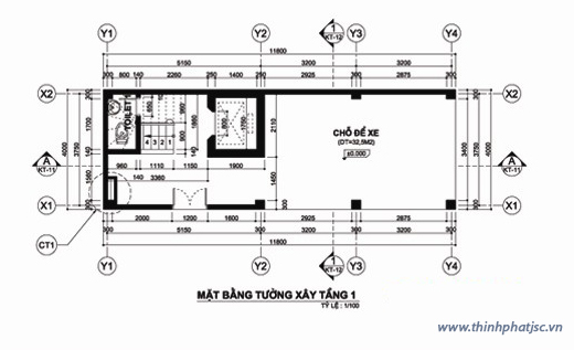 thiết kế nhà phố 7 tầng làm văn phòng cho thuê