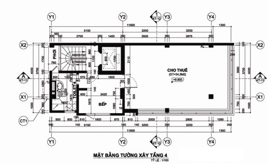 thiết kế nhà phố 7 tầng làm văn phòng cho thuê