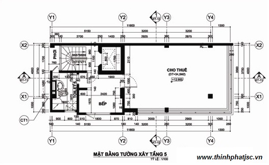 thiết kế nhà phố 7 tầng làm văn phòng cho thuê