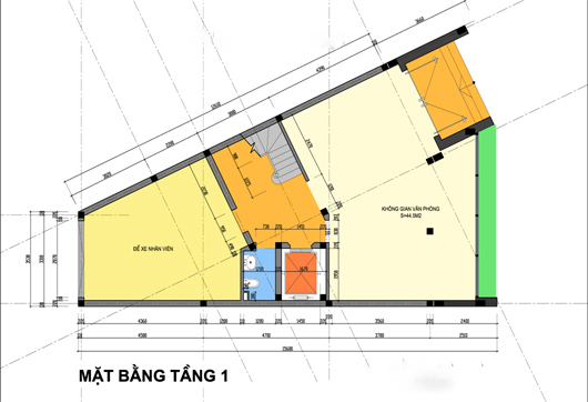 thiết kế nhà văn phòng 9 tầng