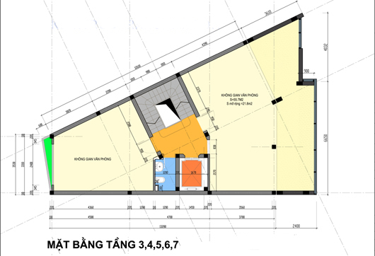 thiết kế nhà văn phòng 9 tầng